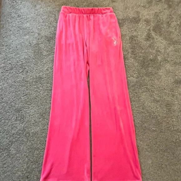 PLAYBOY Hot Pink Wide-Leg Lounge Pants | Y2K | Size XL - Picture 1 of 14